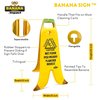 Zoro Select Banana Caution Sign, AFRAME, 6PK BSIGNCASE